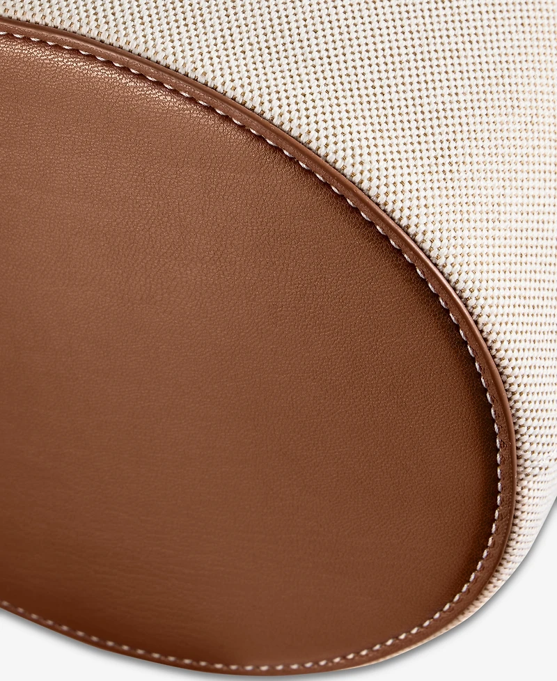 Giani Bernini Linen Bamboo Handle Bucket, Macy's Exclusive