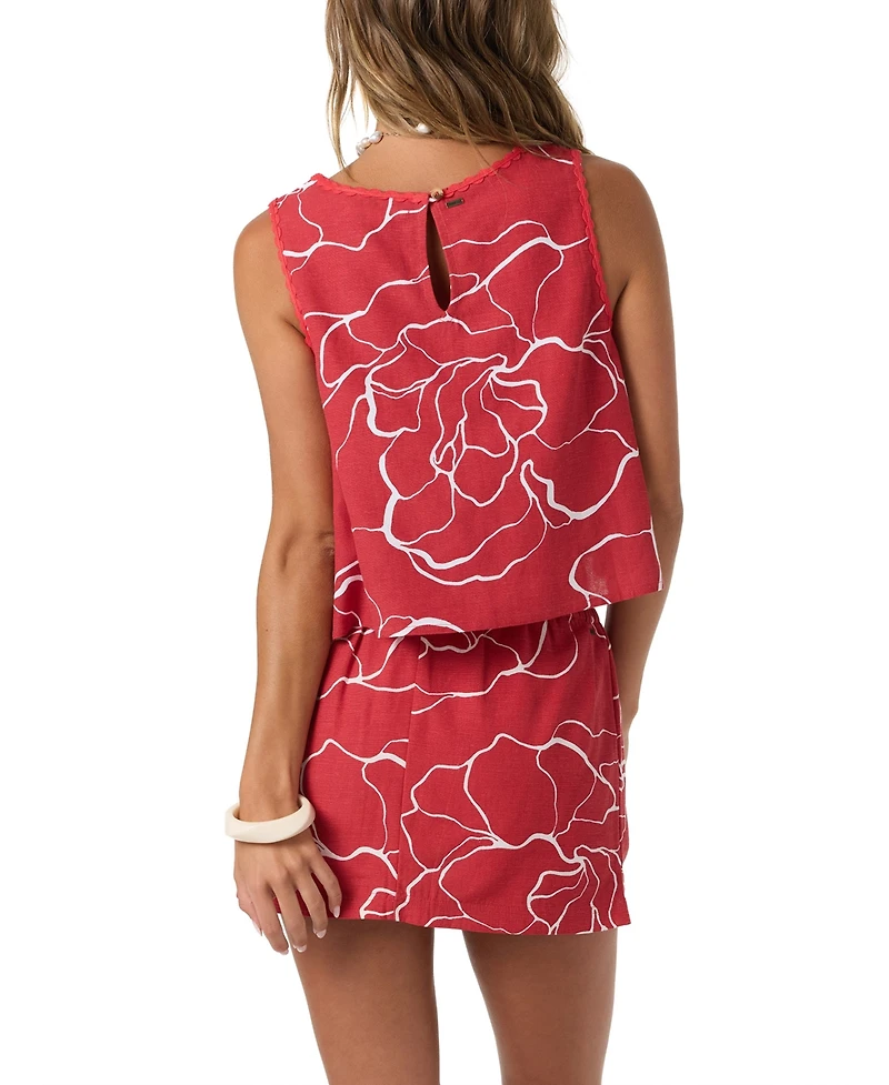 O'Neill Women's Athena Sleeveless Crewneck Floral Top