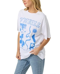 O'Neill Women's Tropic Meltdown Oversized Crewneck Cotton T-Shirt