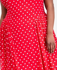On 34th Trendy Plus Size Drop-Waist Midi Dress, Macy's Exclusive