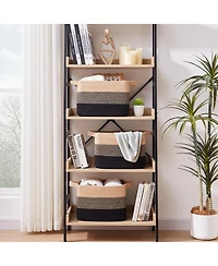 Gnuadz 3PC Woven Cotton Rope Storage Baskets Bathroom Toys Towel Organizer Gift Basket