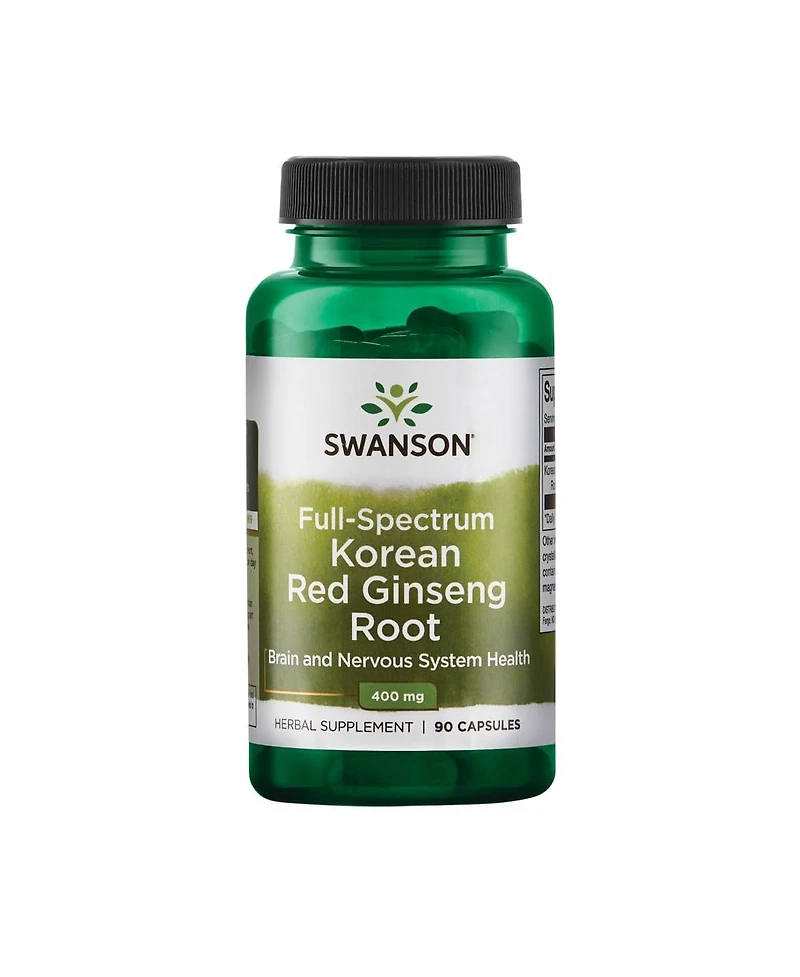 Swanson FullSpectrum Korean Red Ginseng Root 400 Milligrams 90 Capsules