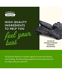 Swanson Activated Charcoal, Healthy Absorption, Helps w/ Bloating and Bowel Regularity, 520 mg per Serving, 120 Capsules