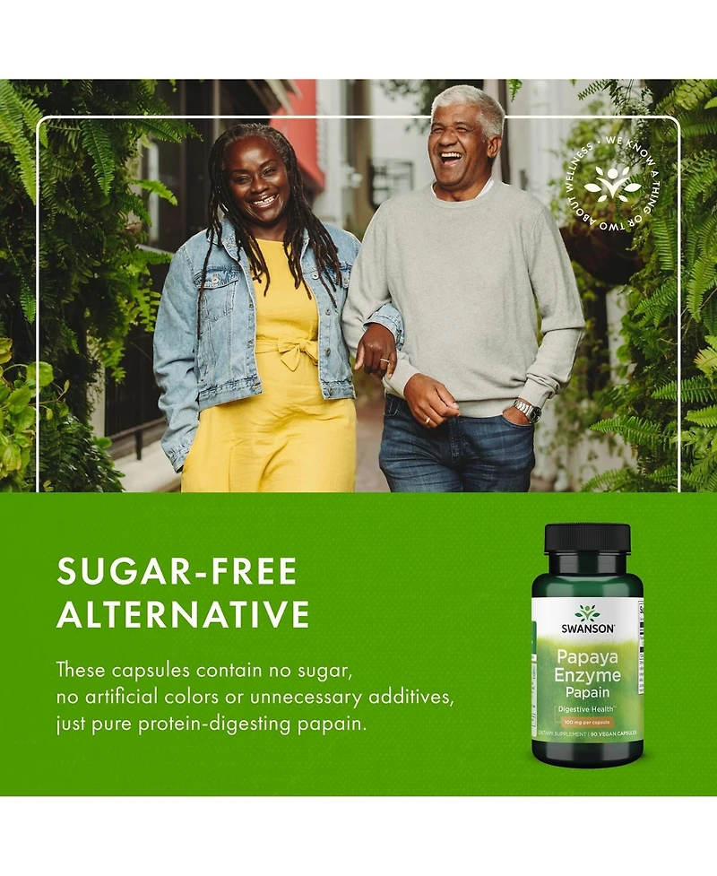 Swanson Papain Papaya Enzyme 100 Milligrams 90 Veg Capsules