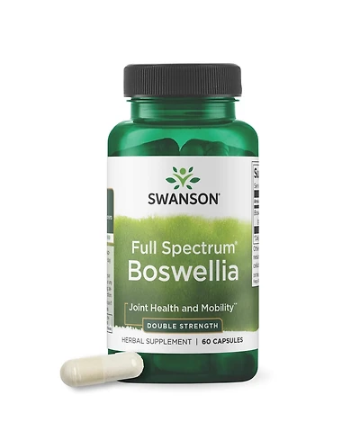 Swanson Double Strength Boswellia, Joint Support and Mobility, Boswellia Serrata Resin, 800 mg per Capsule, Ayurvedic Herb, 60 Capsules