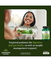 Swanson Lactobacillus Gasseri Probiotic, Digestive Health, Satiety and Fat Metabolism Support, 3 Billion Cfu, 60 Veggie Capsules