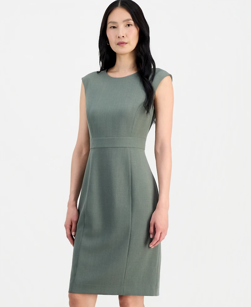 Kasper Women's Extended Cap Sleeve Sheath Dress