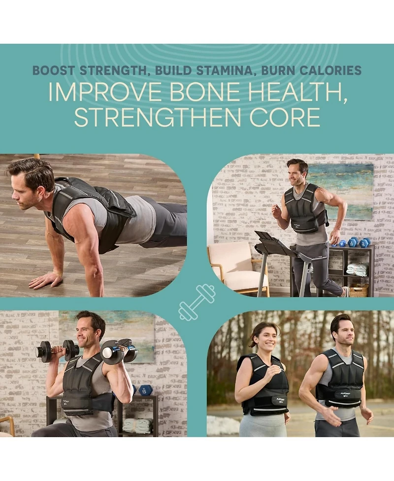 Lifepro 2-in-1 Adjustable Weighted Vest + Ankle Weights (15 & 20lbs)