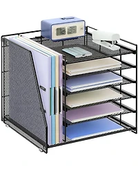 Gnuadz 6-Tier Paper Organizer Magazine Holder Desk File Storage