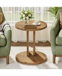 Tribesigns Farmhouse End Table for Living Room, Bedroom, Easy Assembly