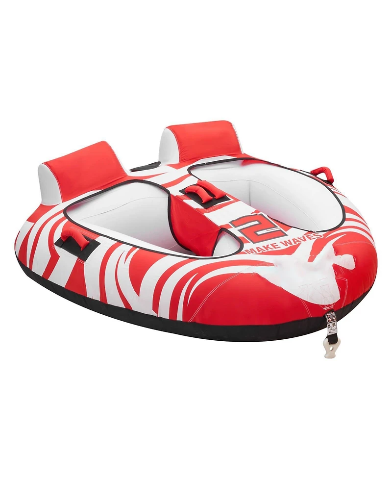 Mecale 2-Rider Towable Tube for Boating 340 lbs Dual Cockpit Design
