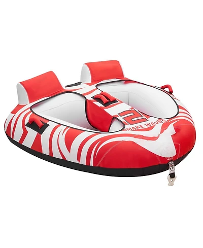 Mecale 2-Rider Towable Tube for Boating 340 lbs Dual Cockpit Design