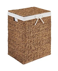 Best Choice Products Laundry Hamper w/ Lid, Handwoven Basket, Removable Liner and Built-in Handles