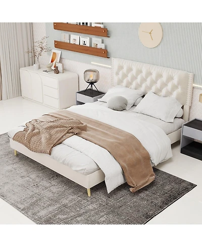 Lucky One Velvet upholstered bed