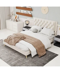 Lucky One Velvet upholstered bed