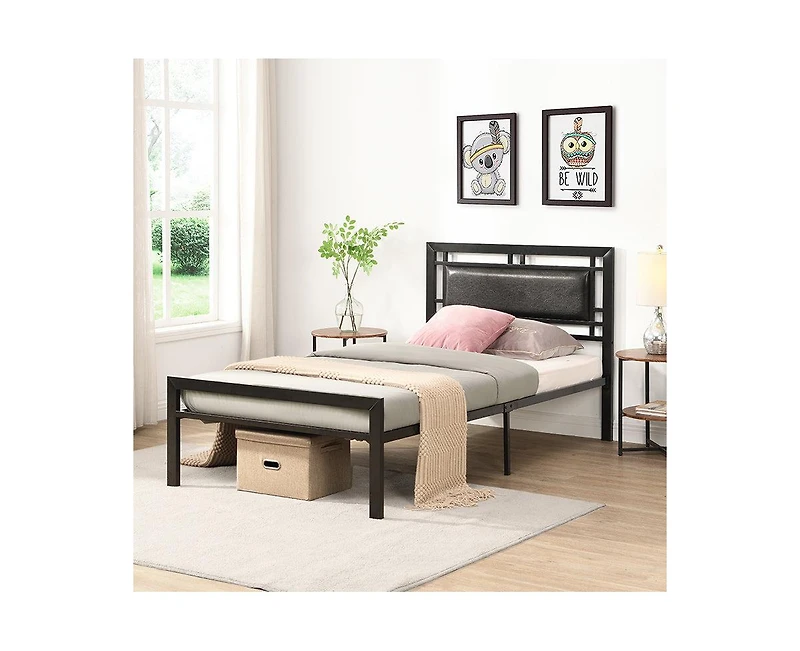 Lucky One metal bed Sturdy System Metal Bed Frame, Modern style and comfort to any bedroom