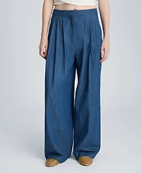 Kenneth Cole Women's High-Rise Triple Pleated Wide-Leg Pants