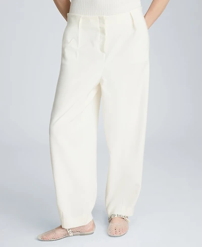 Kenneth Cole Women's Fly-Front Hollywood Waist Pleated Pants