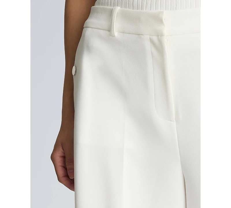 Kenneth Cole Women's High-Rise Side Snap Shorts