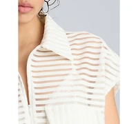 Kenneth Cole Women's Collared Neck Cardigan