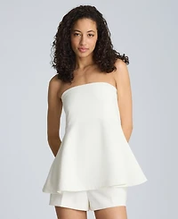 Kenneth Cole Women's Strapless Peplum Top