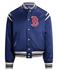 Polo Ralph Lauren Men's Striped Ribbed Baseball Collar Jacket