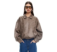 Lioness Women's Kenny Oxford Collared Bomber Jacket