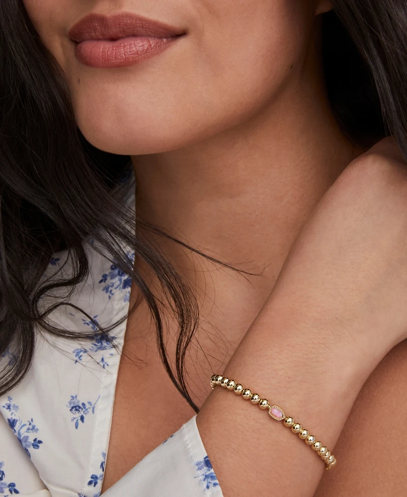 Kendra Scott Mini Elaina Stone Charm Beaded Stretch Bracelet