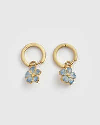 Fable England Flower Huggie Earrings