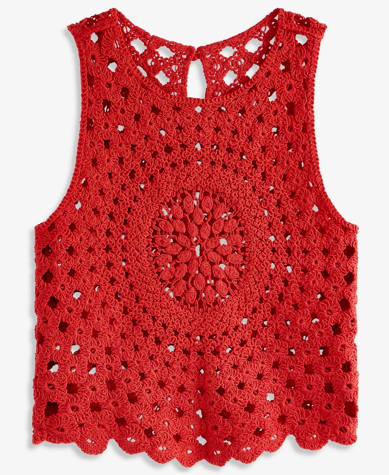On 34th Women's Crochet Button-Back Tank, Macy's Exclusive