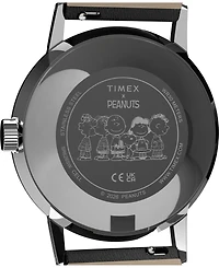 Timex Unisex Quartz Analog Black Leather Watch 38mm