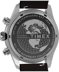 Timex Men's Quartz Chronograph Brown Leather Watch 39mm