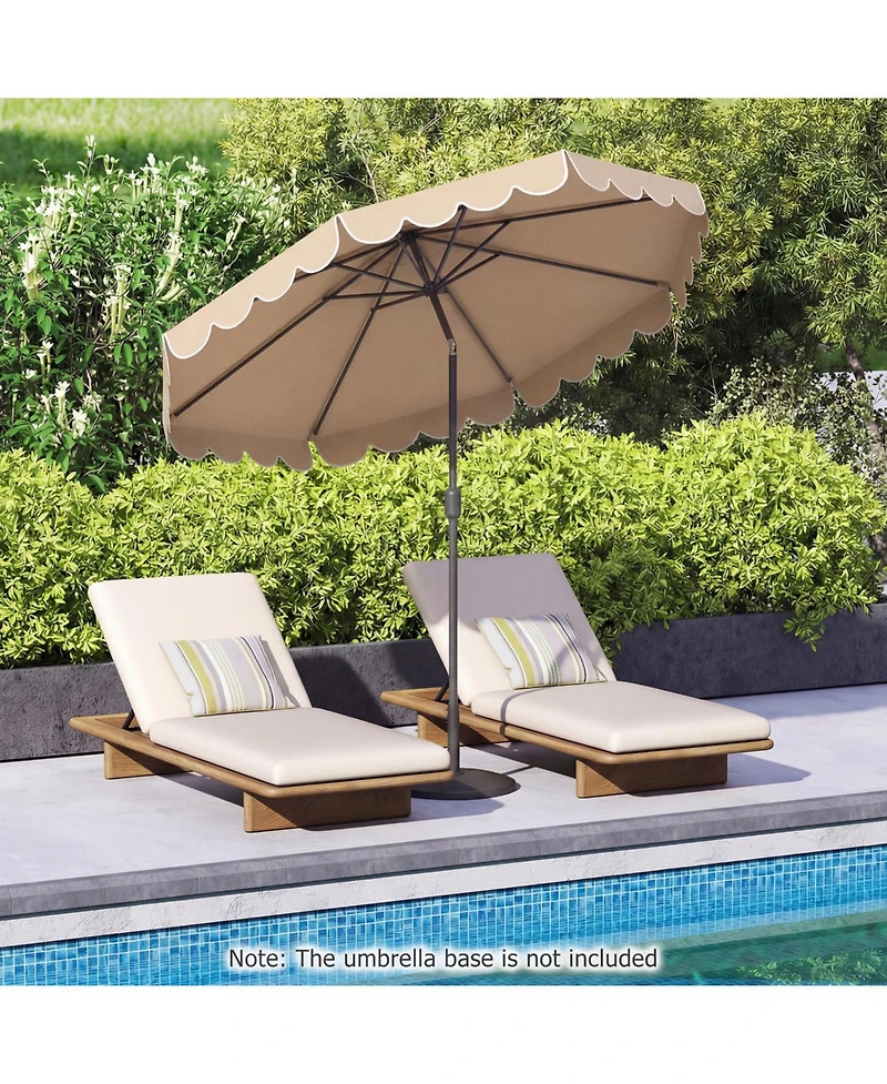 Slickblue Outdoor Patio Umbrella with Crank and Push Button Tilt Mechanism
