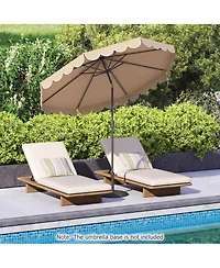 Slickblue Outdoor Patio Umbrella with Crank and Push Button Tilt Mechanism