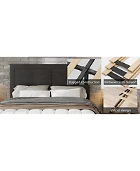 Lucky One Bed Frame King Size, Wood Platform Bed Frame, Noise Free