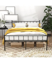 Lucky One Queen Size Bed Frame, Headboard and Footboard, Structurally Stable, Under Bed Storage
