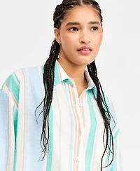 Liverpool Los Angeles Women's Long-Sleeve Relaxed Button-Down Shirt