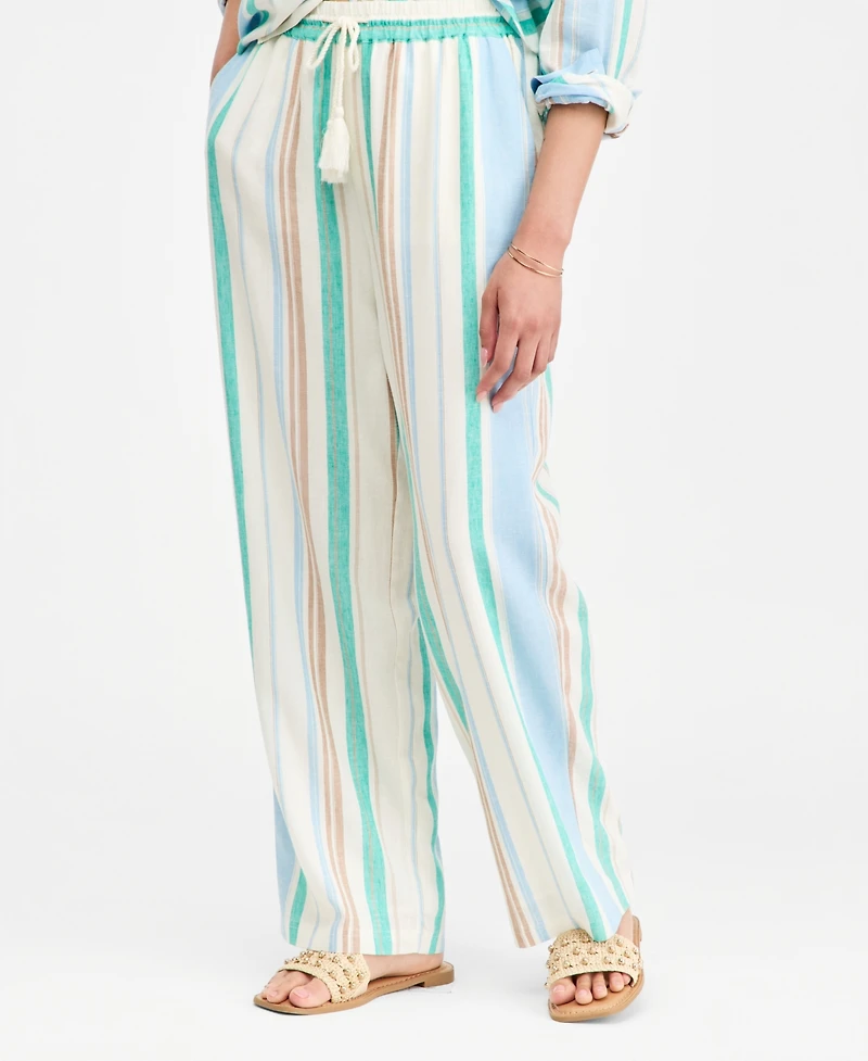 Liverpool Los Angeles Women's Pull-On Drawstring Wide-Leg Pants