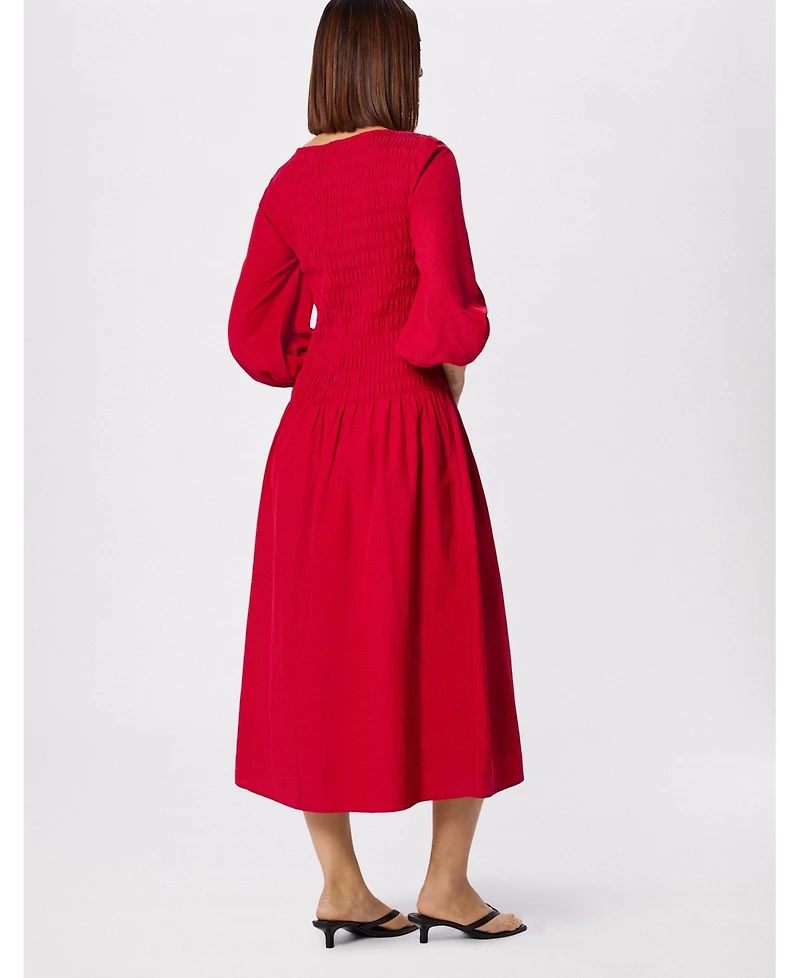 Whistles Women's Smocked Bodice Midi Dress