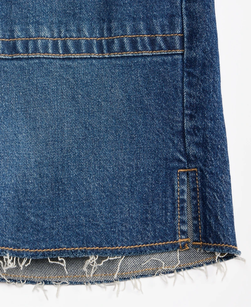 On 34th Women's High Rise A-line Denim Utility Bermuda Shorts, Macy's Exclusive