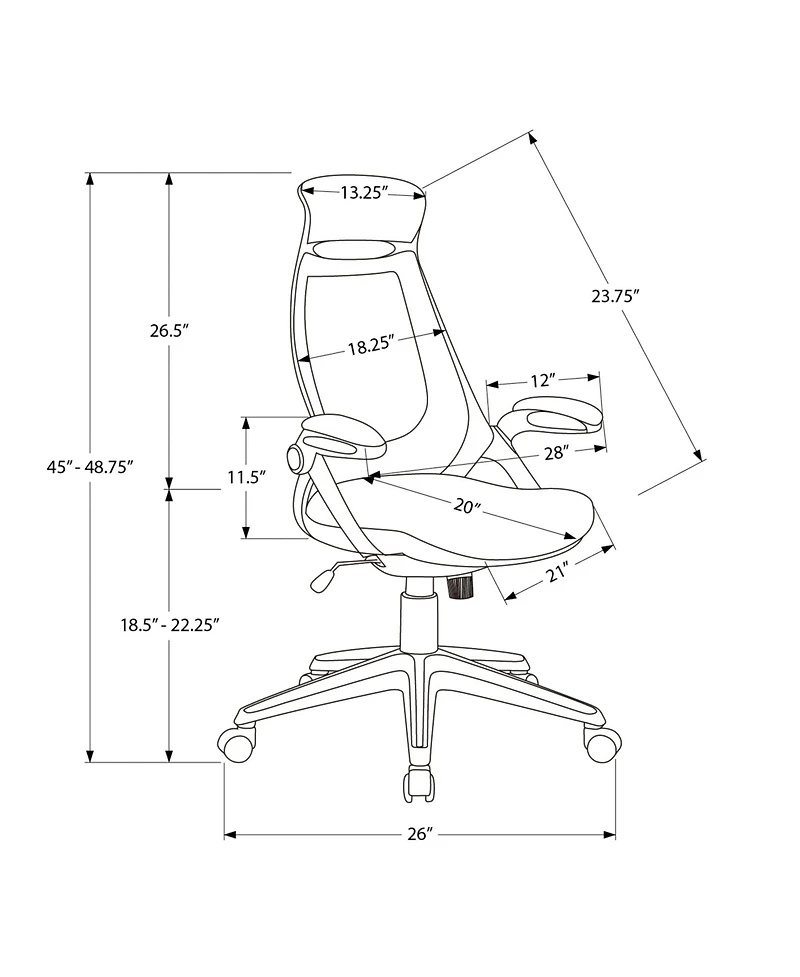 Flynama eather Look High Back Executive Office Chair