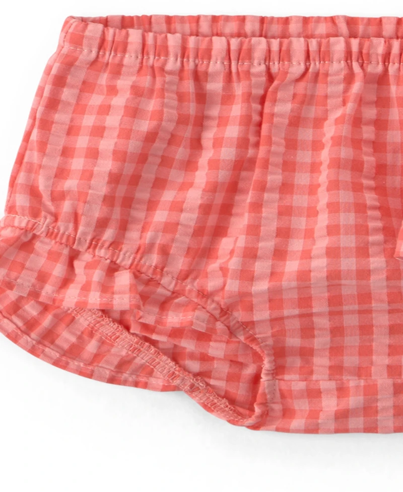 Carter's Baby Girls' Gingham Top, Diaper Cover and Headband, 3-Piece Set