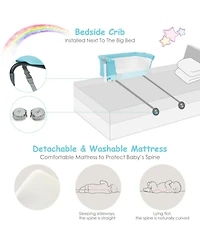 Gouun Baby Portable Bedside Bassinet Sleeper with 4 Adjustable Heights and Carrying Bag