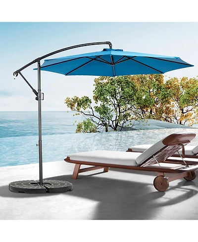 Clihome 10ft Offset Hanging Market Patio Umbrella