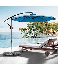 Clihome 10ft Offset Hanging Market Patio Umbrella
