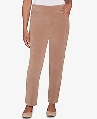 Alfred Dunner Petite Vienna Allure Fit Pull-On Knit Corduroy Average Length Pants