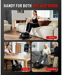 Harison Under Desk Elliptical with Lcd Display, 12-Level Speed Leg Exerciser (Hrm-E304)