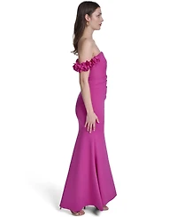 Eliza J Petite Polyester-Blend Sweetheart Neck Ball Gown