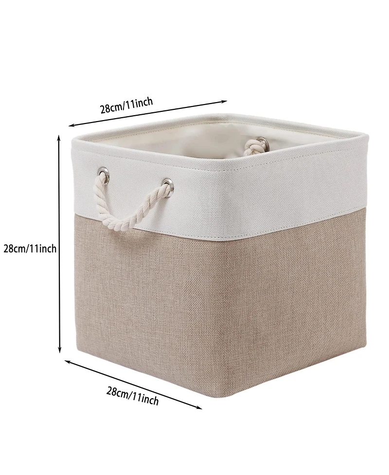 Gnuadz Cube Storage Bins Collapsible Fabric Organizer Ropes 11 X