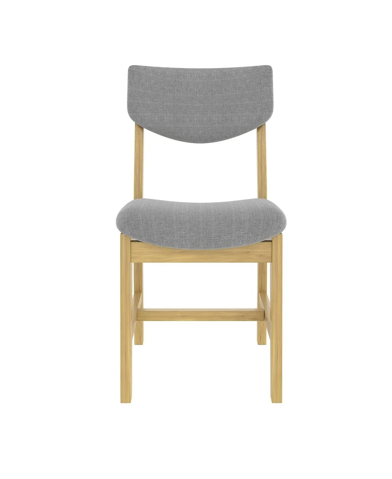 Streamdale Furniture Rustic 5-Piece Dining Set Solid Wood Table and 4 Upholstered Chairs